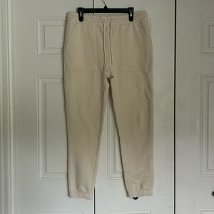 NWOT cream joggers